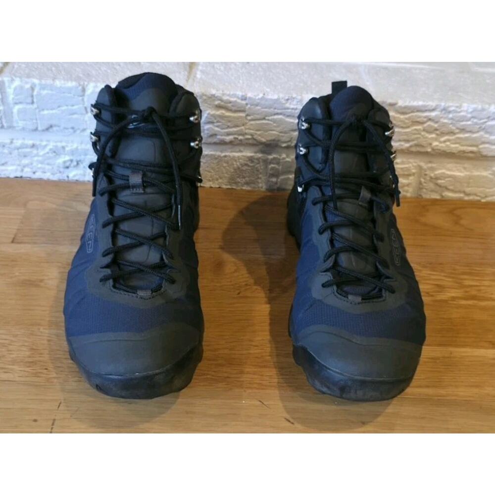 Keen Venture Waterproof Mid Hiking Boots Blue Black Lace Up Mens 12 Gorpcore